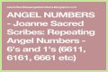 
Repeating Angel Numbers - 1's and 6's  (1166, 1161, 6161, 6611, 661 etc)
